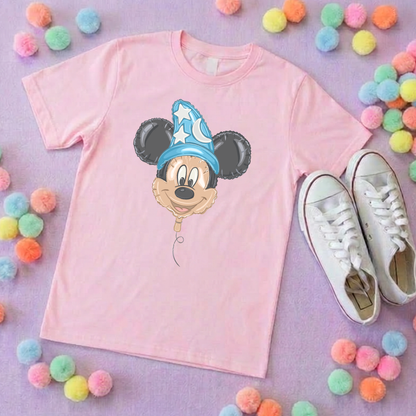 Sorcerer Mouse Balloon, Printed T-Shirt, Florida, Orlando, Magical World - Adults & Kids Sizes