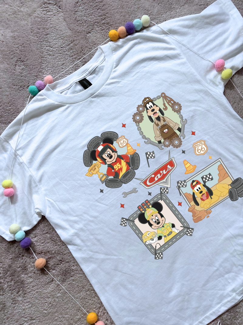 Cars Mouse Besties Park Life T-Shirt, Ears, Florida, Orlando, Cruise Holidays T-Shirts, Holiday Outfits - Adults & Kids Sizes - Cotton T-Shirt