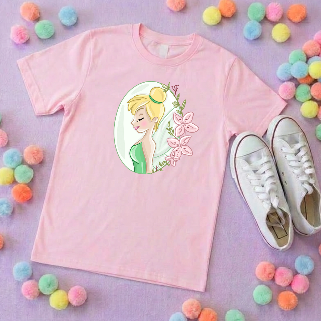 Neverland Tinkerbelle Flower Inspired T-Shirt, Florida, Orlando - Adults & Kids Sizes - Cotton T-Shirt