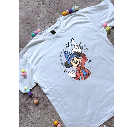 Magical Sorcerer, Some Imagination Printed T-Shirt, Florida, Orlando, Magical World - Adults & Kids Sizes