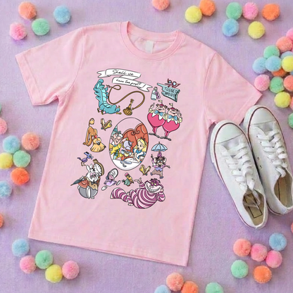 Alice, Smiley Cat Full Art Inspired Ears T-Shirt, Florida, Orlando - Adults & Kids Sizes - Cotton T-Shirt