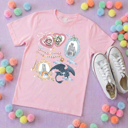Universe Epic Inspired Printed T-Shirt, Theme Park, Orlando, Inspired Character T-Shirts - Adults & Kids Sizes - Cotton T-Shirt