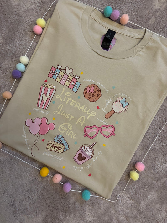 Just a Girl Park Life T-Shirt, Ears, Florida, Orlando, Cruise Holidays T-Shirts, Holiday Outfits - Adults & Kids Sizes - Cotton T-Shirt