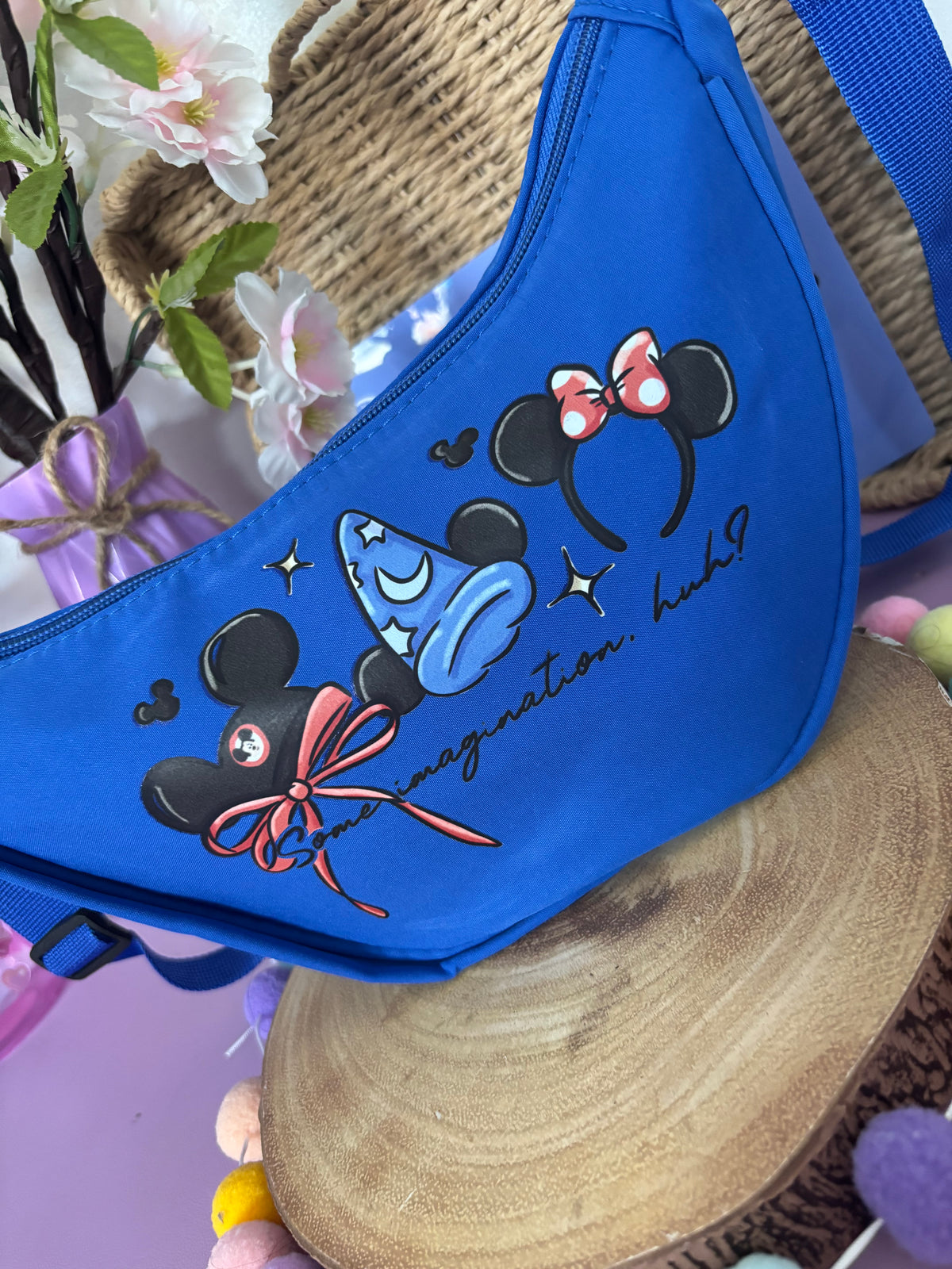 Magical Kingdom, Magic Mouse Dumpling Bags, Printed Inspired Make Up Bags, Ears Bags, Florida, Orlando, Paris, Crossbody Bum Bag
