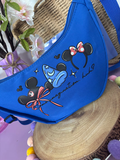 Magical Kingdom, Magic Mouse Dumpling Bags, Printed Inspired Make Up Bags, Ears Bags, Florida, Orlando, Paris, Crossbody Bum Bag