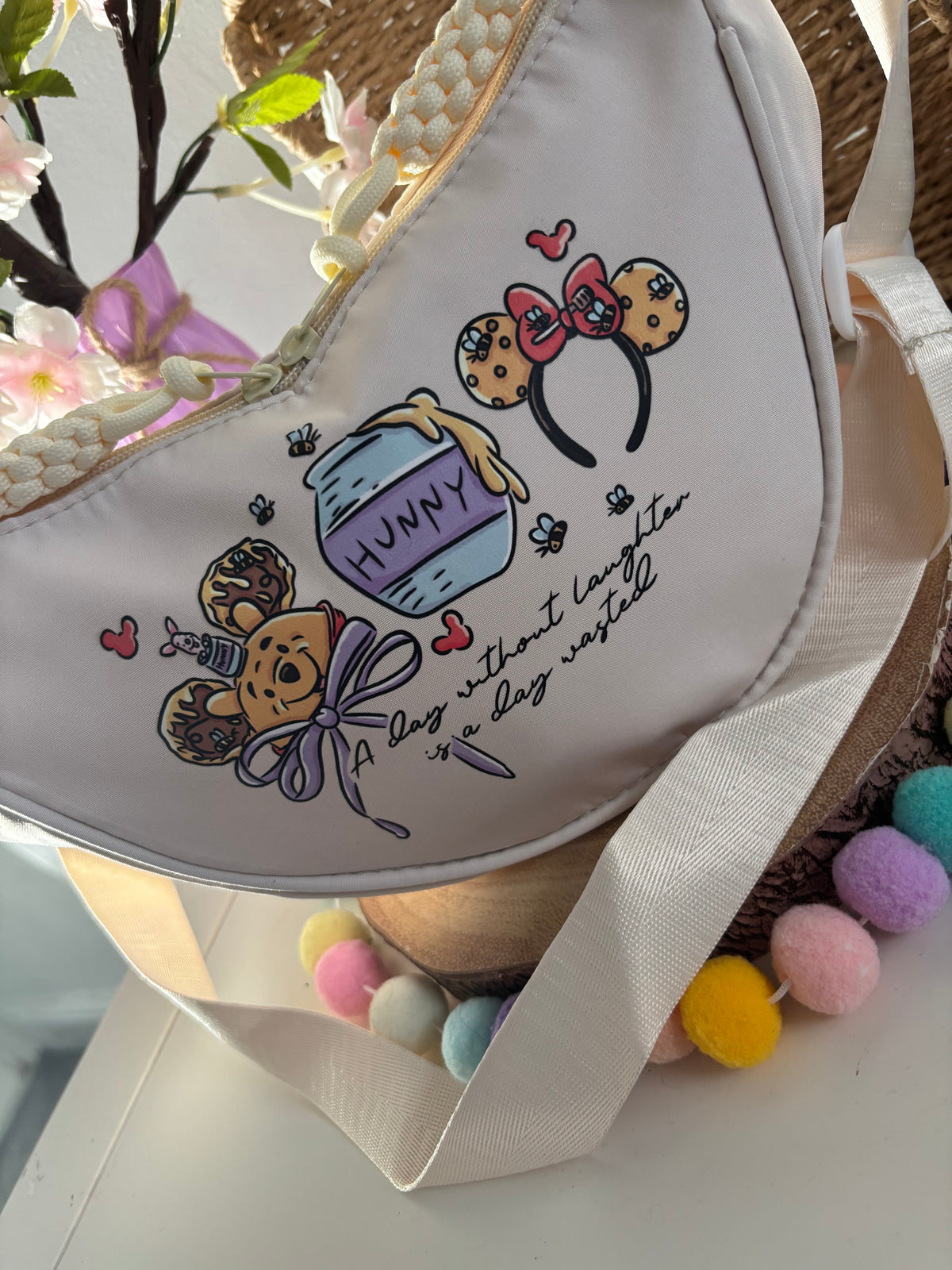 Winnie Honey Bear, Bum Bag, Printed Inspired Crossbody Bags, Ears Bags, Florida, Orlando, Paris, Nautical Theme Crossbody Bag