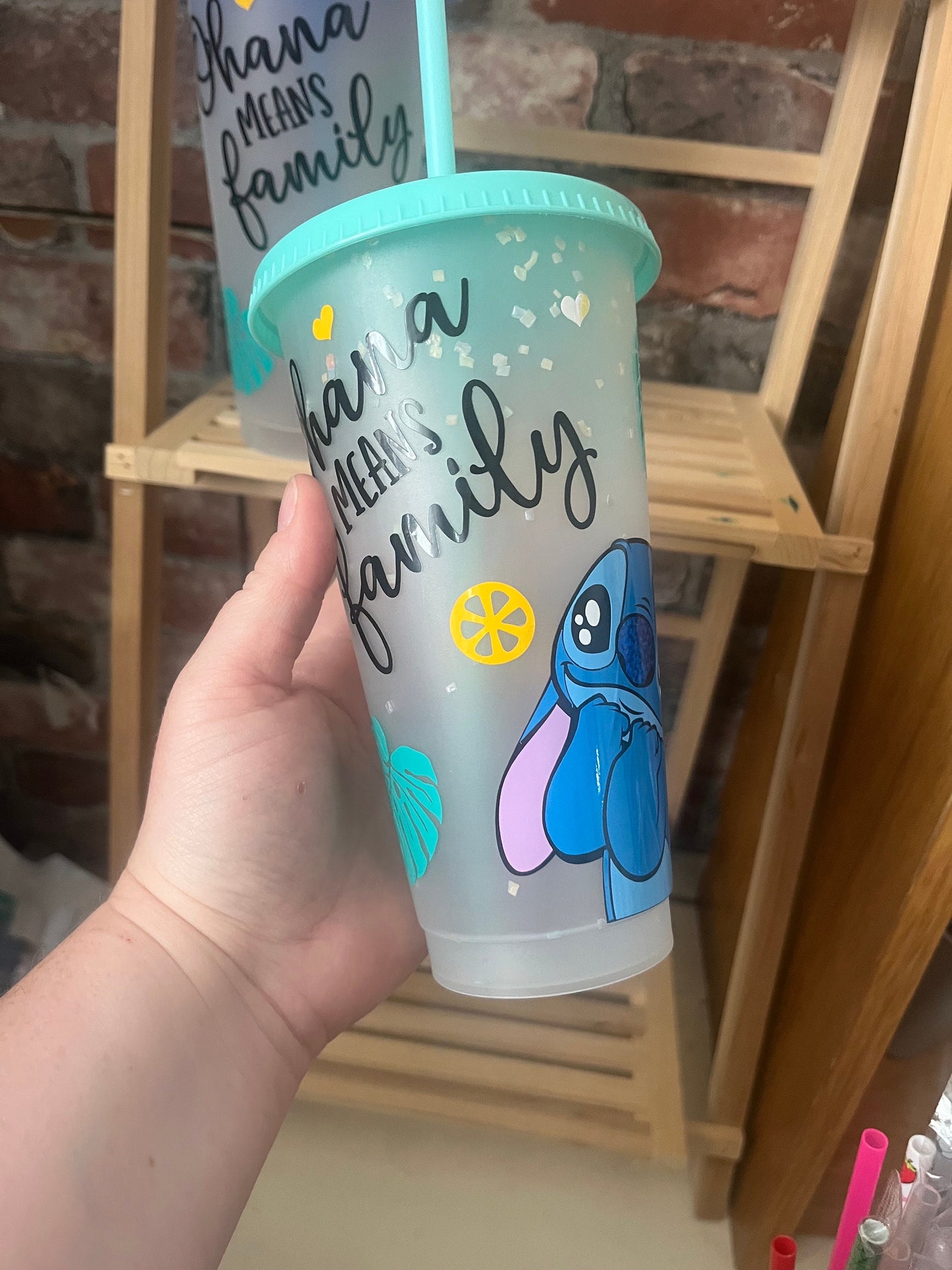 Stitch Inspired Cold Cup, Personalised Cold Cup Tumbler, Colour Changing Cold Cups, Stitch Decor, Stitch Movie, Iced Coffee Cup