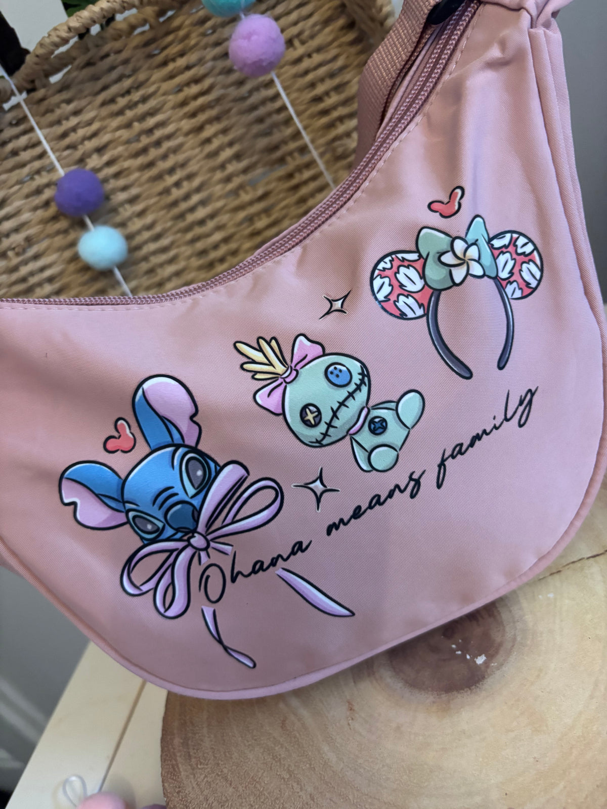 Blue Alien Theme, Lilo, Stitch Theme, Dumpling Bags, Printed Inspired Cross Body Bags, Theme Park Bags, Florida, Orlando, Paris