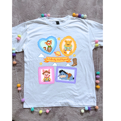 Pooh Toys Story Besties Full Art Park Life T-Shirt, Ears, Florida, Orlando, Cruise Holidays T-Shirts, Holiday Outfits - Adults & Kids Sizes - Cotton T-Shirt