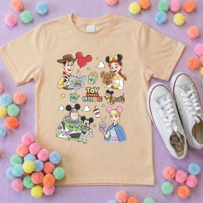 Toys Story Besties Full Art Park Life T-Shirt, Ears, Florida, Orlando, Cruise Holidays T-Shirts, Holiday Outfits - Adults & Kids Sizes - Cotton T-Shirt