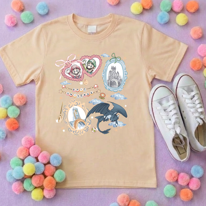 Universe Epic Inspired Printed T-Shirt, Theme Park, Orlando, Inspired Character T-Shirts - Adults & Kids Sizes - Cotton T-Shirt