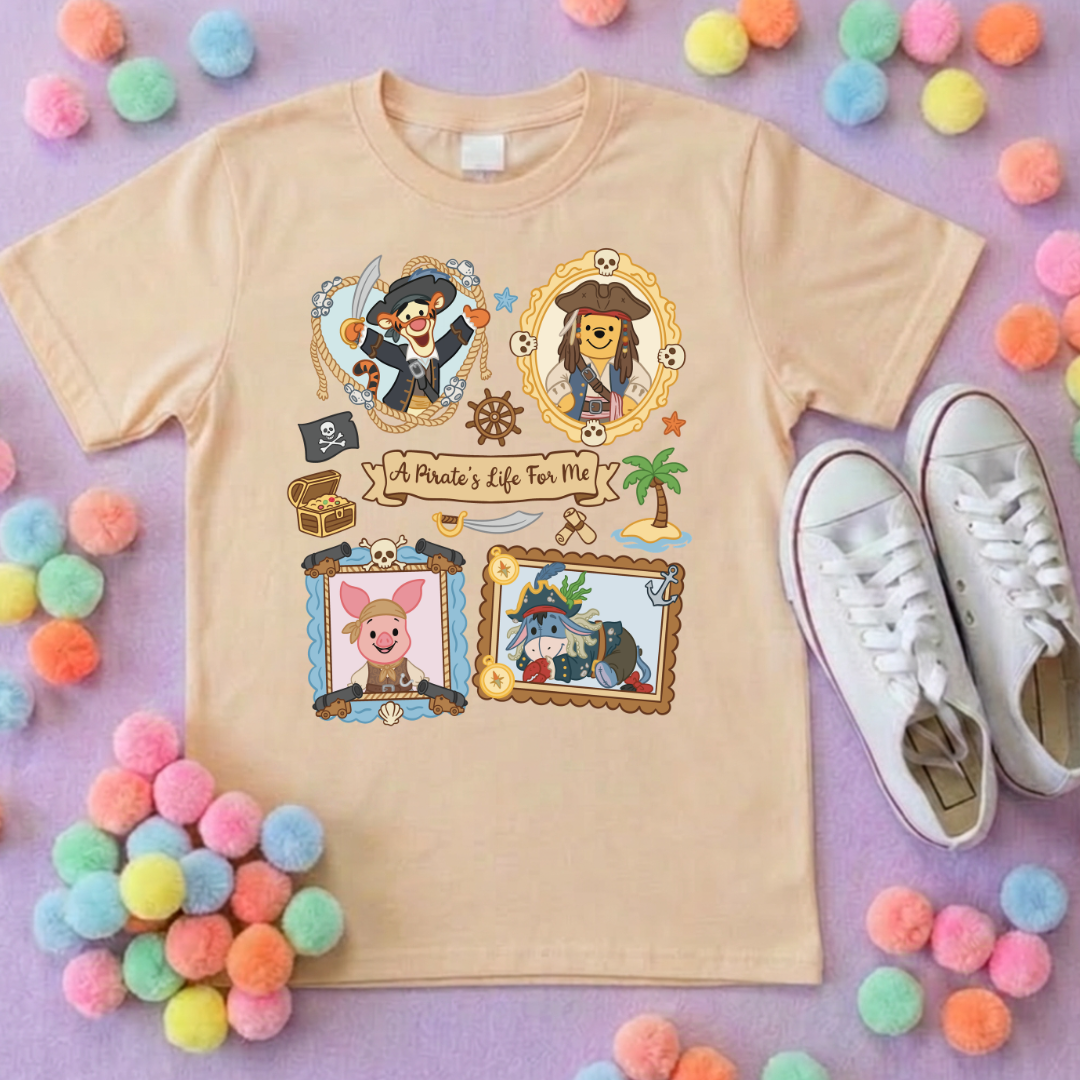 Pirate Besties Park Life T-Shirt, Ears, Florida, Orlando, Cruise Holidays T-Shirts, Holiday Outfits - Adults & Kids Sizes - Cotton T-Shirt