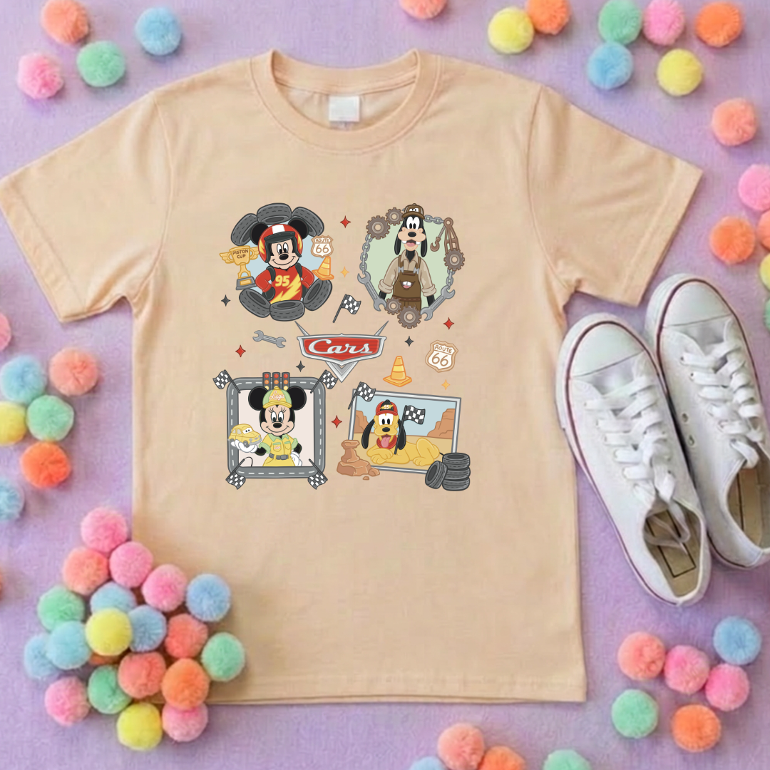 Cars Mouse Besties Park Life T-Shirt, Ears, Florida, Orlando, Cruise Holidays T-Shirts, Holiday Outfits - Adults & Kids Sizes - Cotton T-Shirt