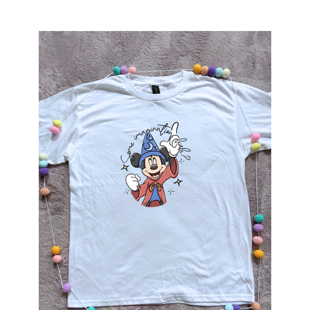 Magical Sorcerer, Some Imagination Printed T-Shirt, Florida, Orlando, Magical World - Adults & Kids Sizes