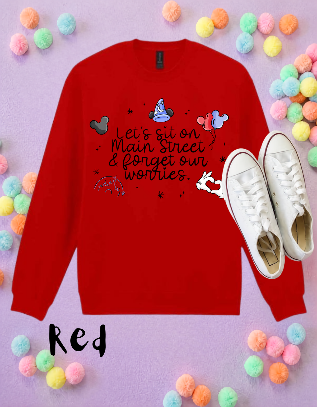Mainstreet Sweatshirt, Ears, Florida, Orlando, Jumper, Cozy Outfits, - Adults & Kids Sizes - Cotton Sweatshirt