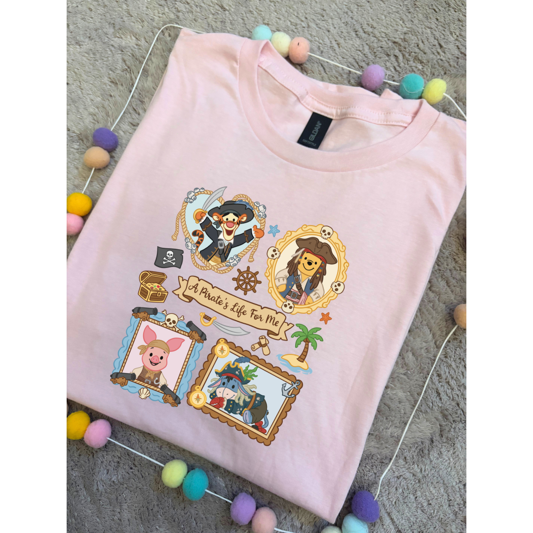 Pirate Besties Park Life T-Shirt, Ears, Florida, Orlando, Cruise Holidays T-Shirts, Holiday Outfits - Adults & Kids Sizes - Cotton T-Shirt