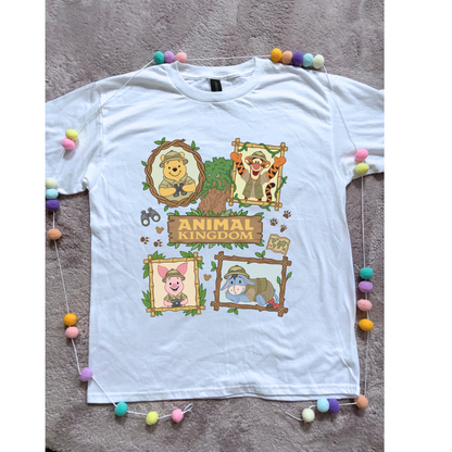 Pooh Animal Kingdom Full Art Park Life T-Shirt, Ears, Florida, Orlando, Cruise Holidays T-Shirts, Holiday Outfits - Adults & Kids Sizes - Cotton T-Shirt
