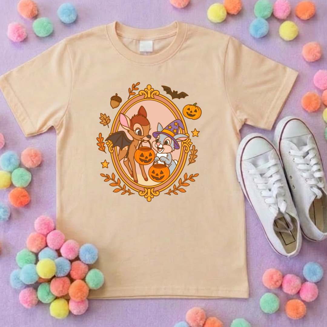 Pumpkin Pals Bambi Park Life T-Shirt, Ears, Florida, Orlando, Cruise Holidays T-Shirts, Holiday Outfits - Adults & Kids Sizes - Cotton T-Shirt