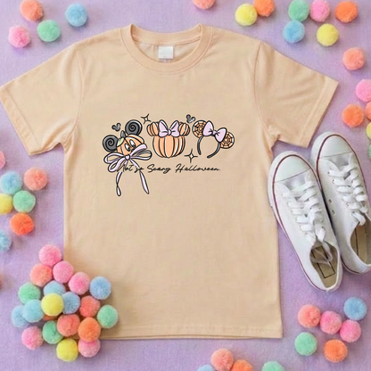 Pumpkin Trick or Treat T-Shirt, Ears, Florida, Orlando, Halloween T-Shirts, Pumpkin Halloween Outfits - Adults & Kids Sizes - Cotton T-Shirt