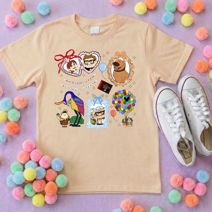 Up House Inspired Printed T-Shirt, Florida, Orlando, Ellie and Karl, Kevin, Dug - Adults & Kids Sizes - Cotton T-Shirt