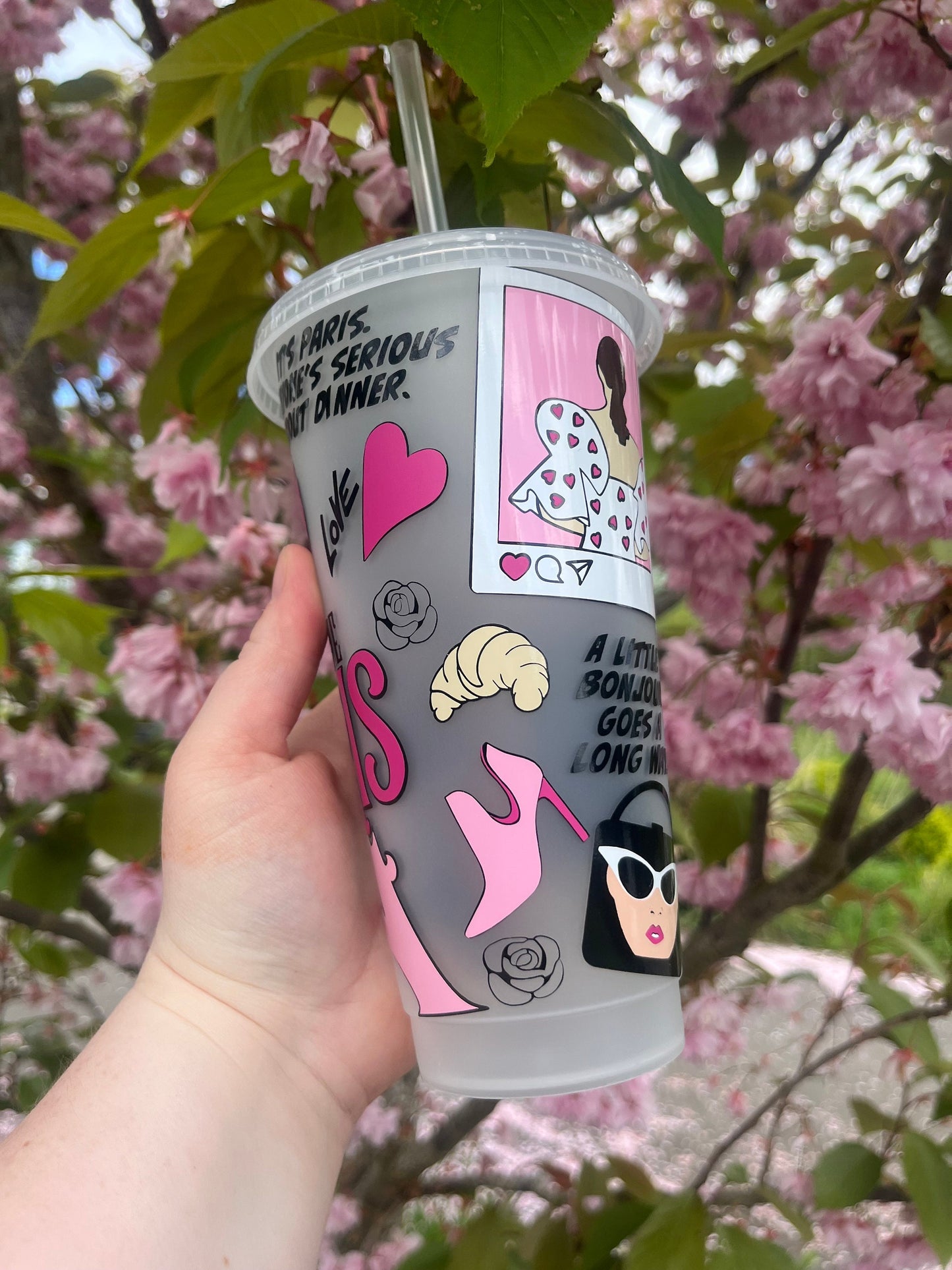 Emily in Paris Netflix Show, Cold Cups, Emily in Paris, Book Lovers, Cold Cup Tumbler, Cold Cups, TV Style, Starbucks Tumbler