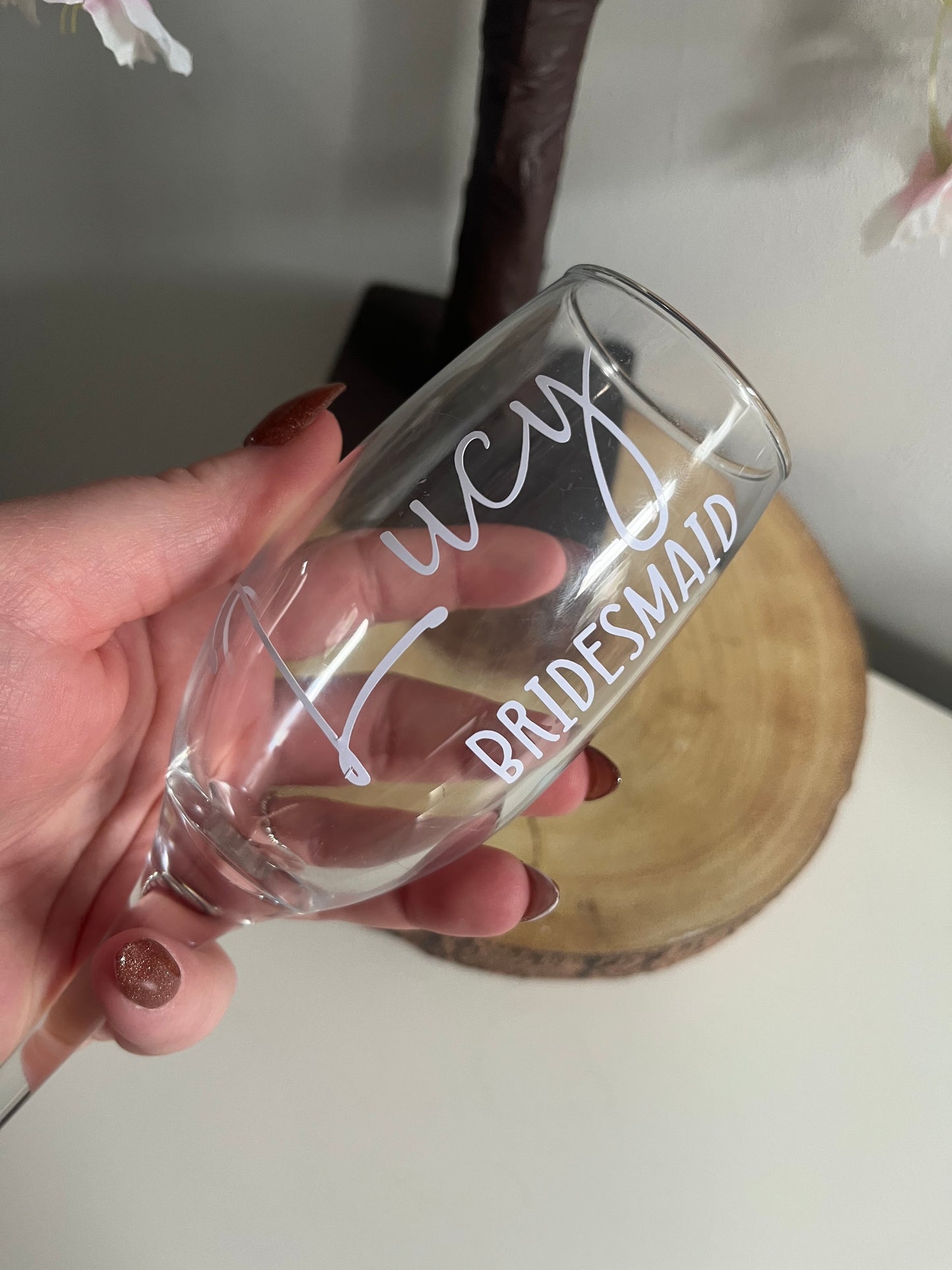 Bridesmaid Prosecco Flutes, Champagne Glasses, For Weddings, Bridesmaid Gifts, Personalised Wedding Favours