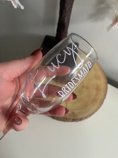 Bridesmaid Prosecco Flutes, Champagne Glasses, For Weddings, Bridesmaid Gifts, Personalised Wedding Favours