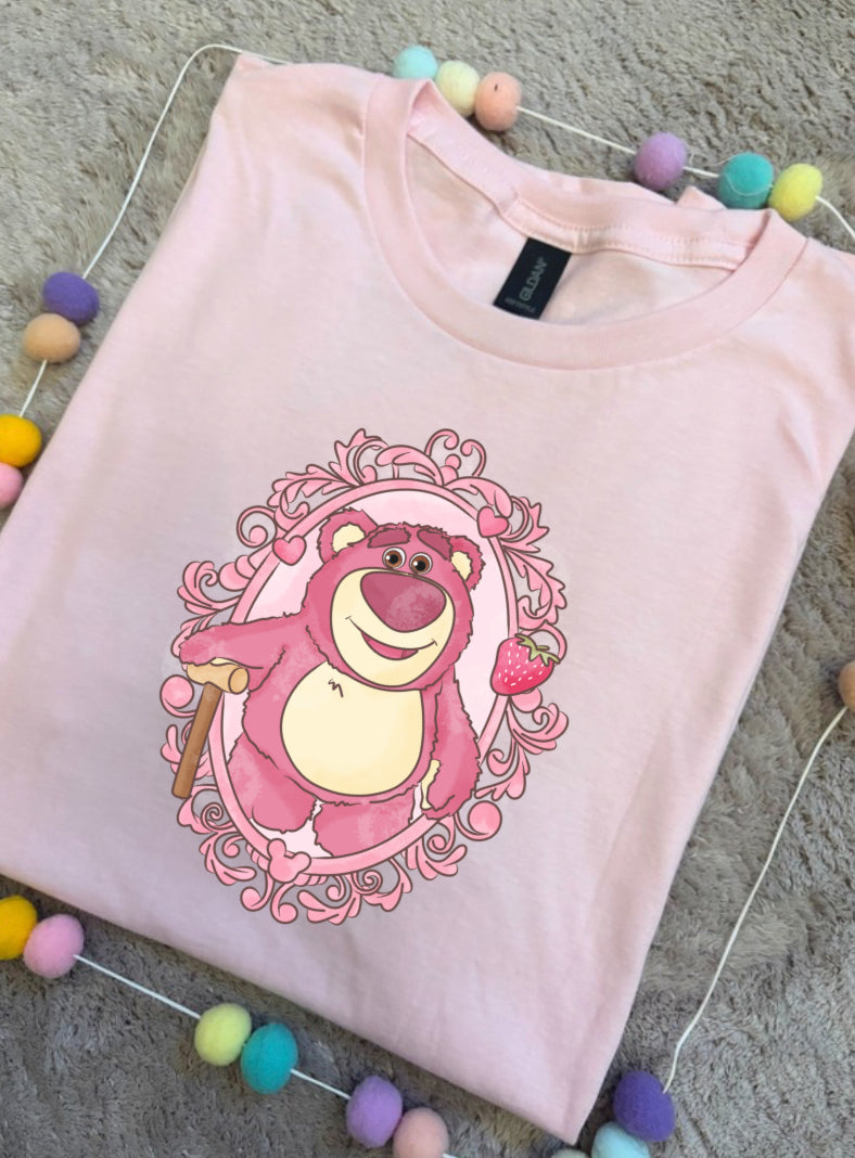 Strawberry Pink Bear, Lotso Toys, Sunnyside Daycare, Florida, Orlando, Magical World, Pink T-Shirts - Adults & Kids Sizes