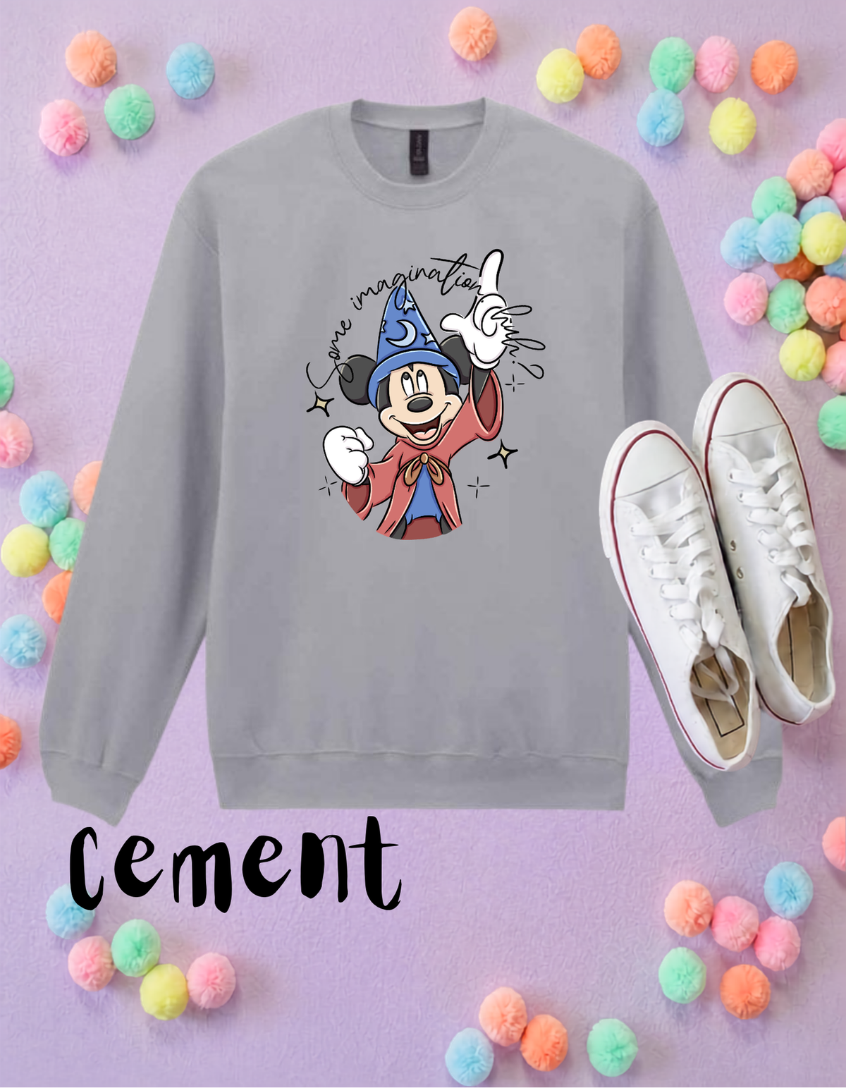 Magical Kingdom, Magical Mouse, Some Imagination Huh?, Florida, Orlando, Magical World, Fleece Sweatshirt - Adults & Kids Sizes