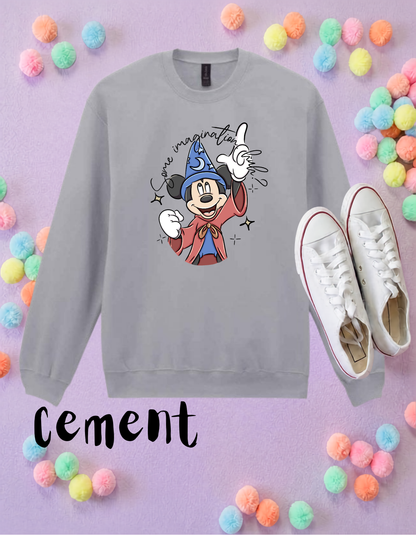 Magical Kingdom, Magical Mouse, Some Imagination Huh?, Florida, Orlando, Magical World, Fleece Sweatshirt - Adults & Kids Sizes