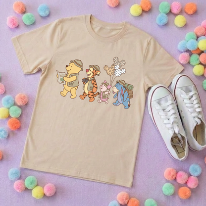 Pooh Animal Kingdom Safari Park Life T-Shirt, Ears, Florida, Orlando, Cruise Holidays T-Shirts, Holiday Outfits - Adults & Kids Sizes - Cotton T-Shirt