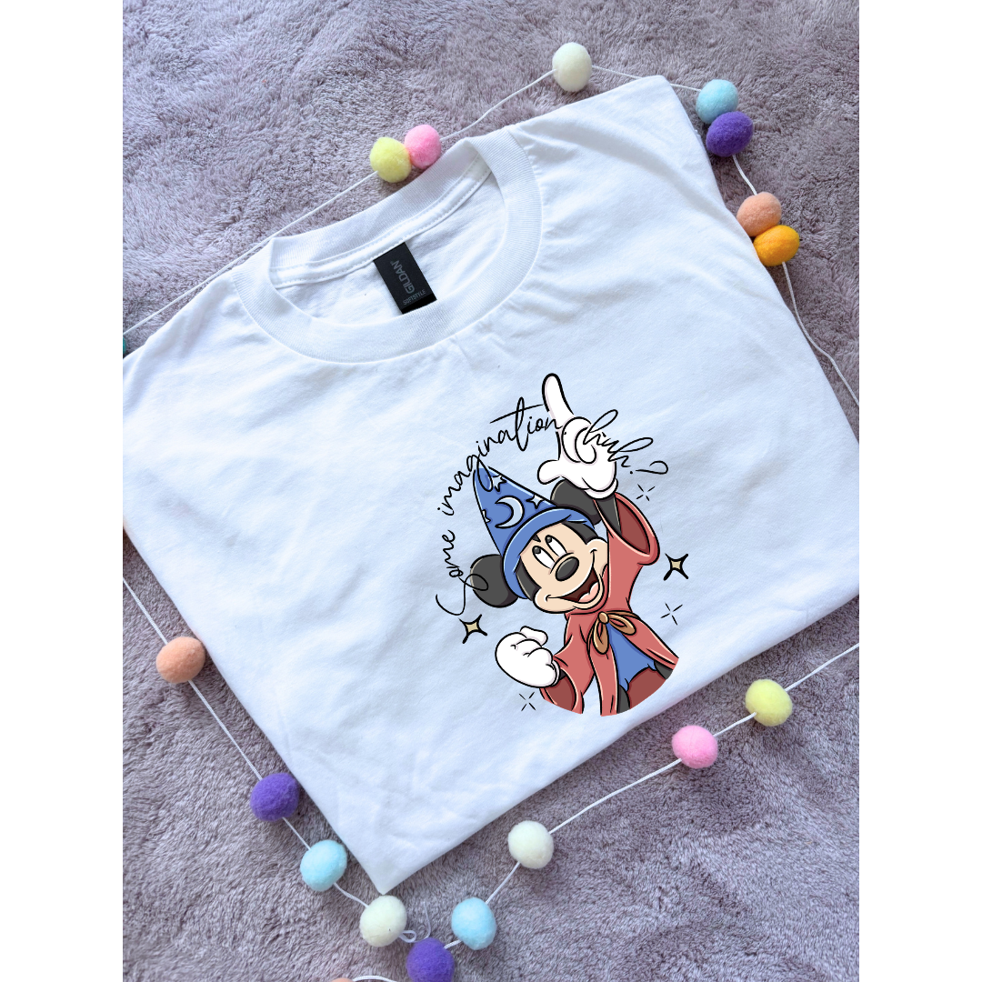 Magical Sorcerer, Some Imagination Printed T-Shirt, Florida, Orlando, Magical World - Adults & Kids Sizes