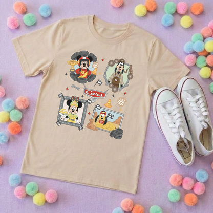 Cars Mouse Besties Park Life T-Shirt, Ears, Florida, Orlando, Cruise Holidays T-Shirts, Holiday Outfits - Adults & Kids Sizes - Cotton T-Shirt