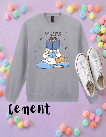 Fully Booked Belle Sweatshirt, Ears, Florida, Orlando, Jumper, Halloween Outfits, - Adults & Kids Sizes - Cotton Sweatshirt