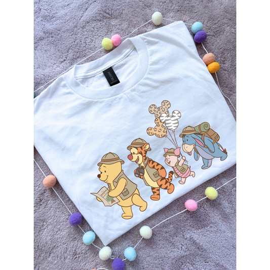 Pooh Animal Kingdom Safari Park Life T-Shirt, Ears, Florida, Orlando, Cruise Holidays T-Shirts, Holiday Outfits - Adults & Kids Sizes - Cotton T-Shirt