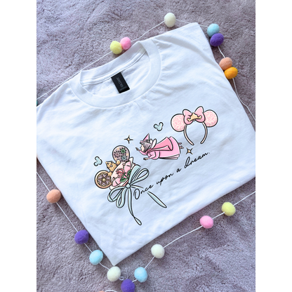 Sleeping Princess Inspired Printed T-Shirt, Princess Movie, Mouse Ears, Princess- Adults & Kids Sizes - Cotton T-Shirt