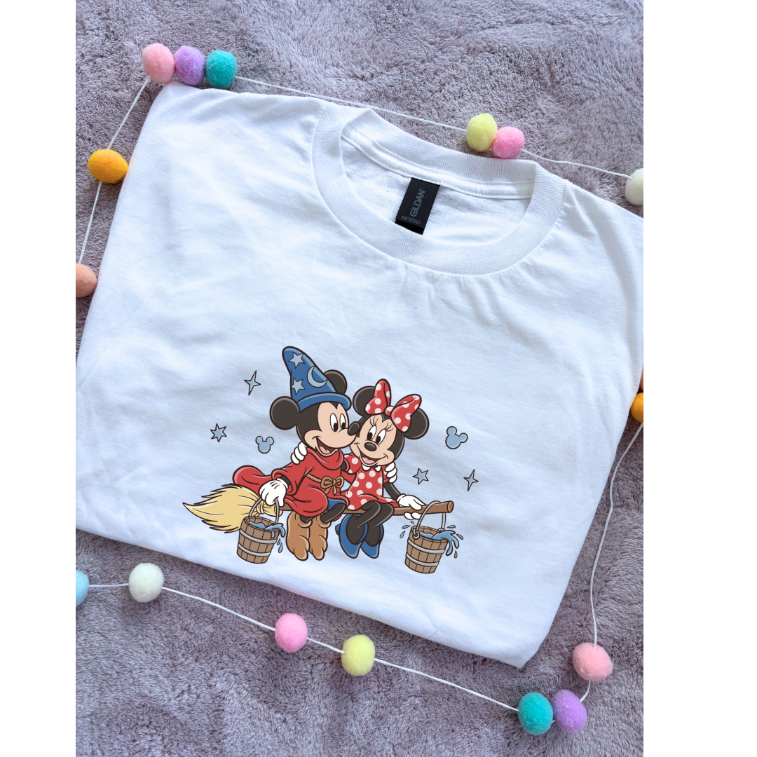 Magical Sorcerer and Minnie T-Shirt, Florida, Orlando, Magical World - Adults & Kids Sizes
