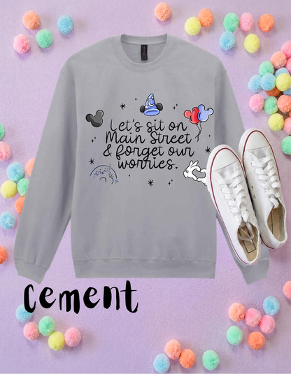 Mainstreet Sweatshirt, Ears, Florida, Orlando, Jumper, Cozy Outfits, - Adults & Kids Sizes - Cotton Sweatshirt