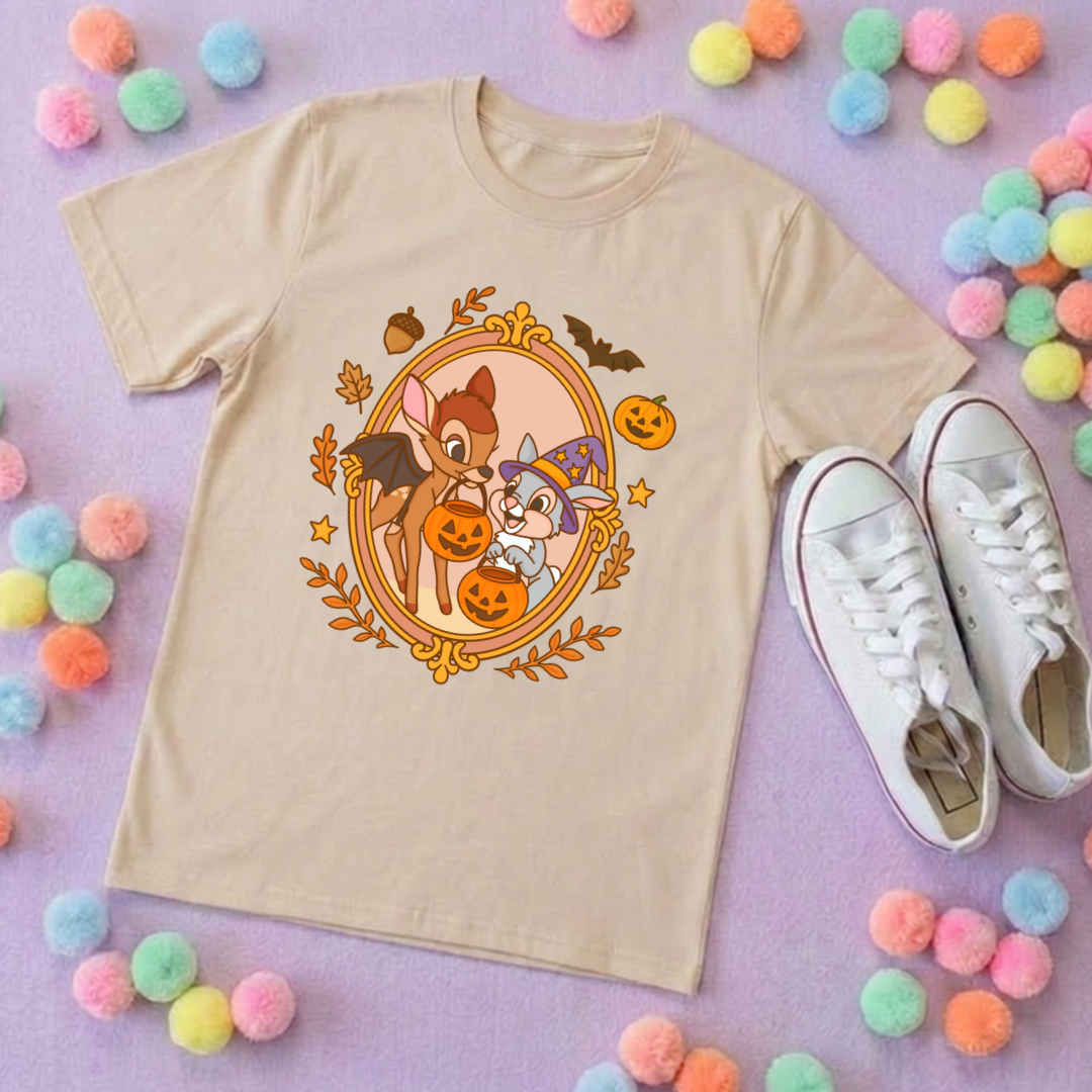 Pumpkin Pals Bambi Park Life T-Shirt, Ears, Florida, Orlando, Cruise Holidays T-Shirts, Holiday Outfits - Adults & Kids Sizes - Cotton T-Shirt