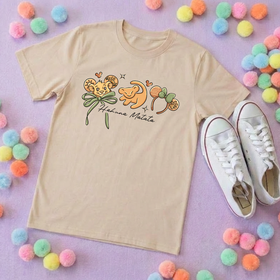 King Lion Inspired Printed Sand T-Shirt, Safari, Tree of Life, Inspired Character T-Shirts - Adults & Kids Sizes - Cotton T-Shirt
