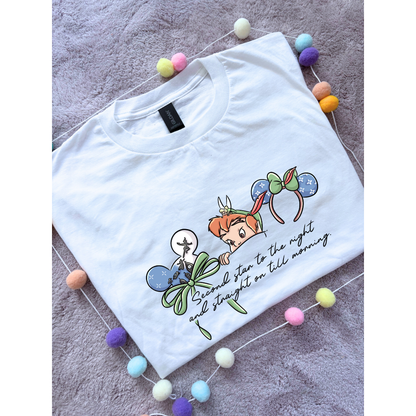 Neverland Tinkerbelle Inspired Printed T-Shirt, Neverland Movie, Mouse Ears, Princess- Adults & Kids Sizes - Cotton T-Shirt