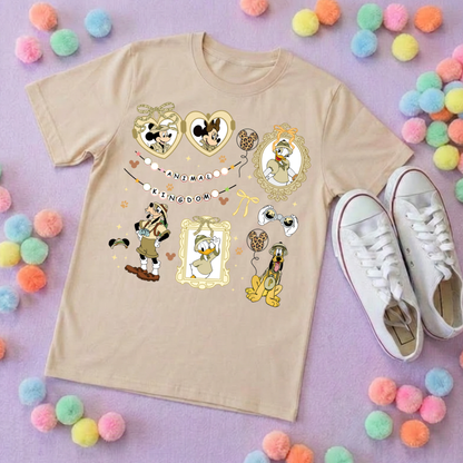 Animal Kingdom Inspired Printed Sand T-Shirt, Safari, Tree of Life, Inspired Character T-Shirts - Adults & Kids Sizes - Cotton T-Shirt