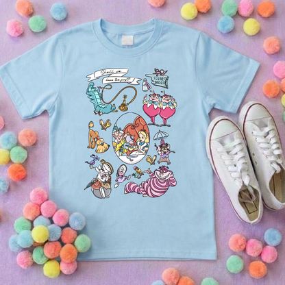 Alice, Smiley Cat Full Art Inspired Ears T-Shirt, Florida, Orlando - Adults & Kids Sizes - Cotton T-Shirt