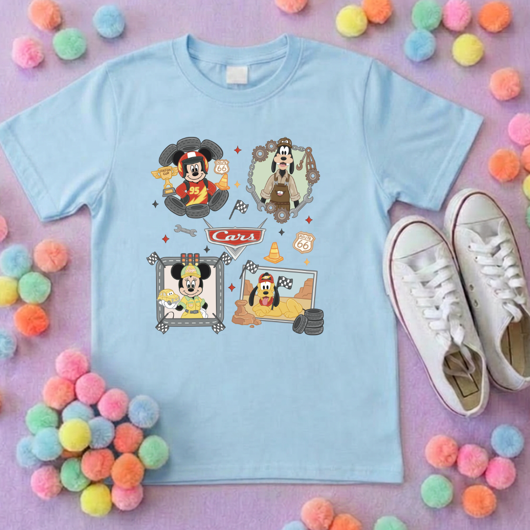 Cars Mouse Besties Park Life T-Shirt, Ears, Florida, Orlando, Cruise Holidays T-Shirts, Holiday Outfits - Adults & Kids Sizes - Cotton T-Shirt