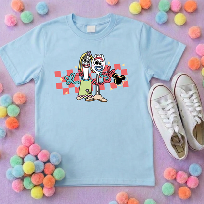 Toys Story Forky & Knifey Art Park Life T-Shirt, Ears, Florida, Orlando, Cruise Holidays T-Shirts, Holiday Outfits - Adults & Kids Sizes - Cotton T-Shirt