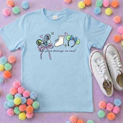 Monsters, Boo Inspired Printed Blue T-Shirt, Monsters Inc, University, Mike, Sully, Boo and Friends - Adults & Kids Sizes - Cotton T-Shirt