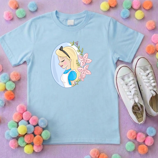 Wonderland Alice Flower Inspired T-Shirt, Florida, Orlando - Adults & Kids Sizes - Cotton T-Shirt