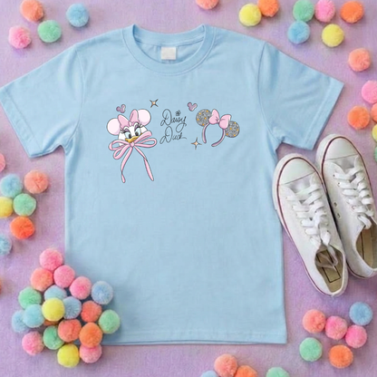 Magical Girlie Duck Bow Printed T-Shirt, Florida, Orlando, Magical World - Adults & Kids Sizes