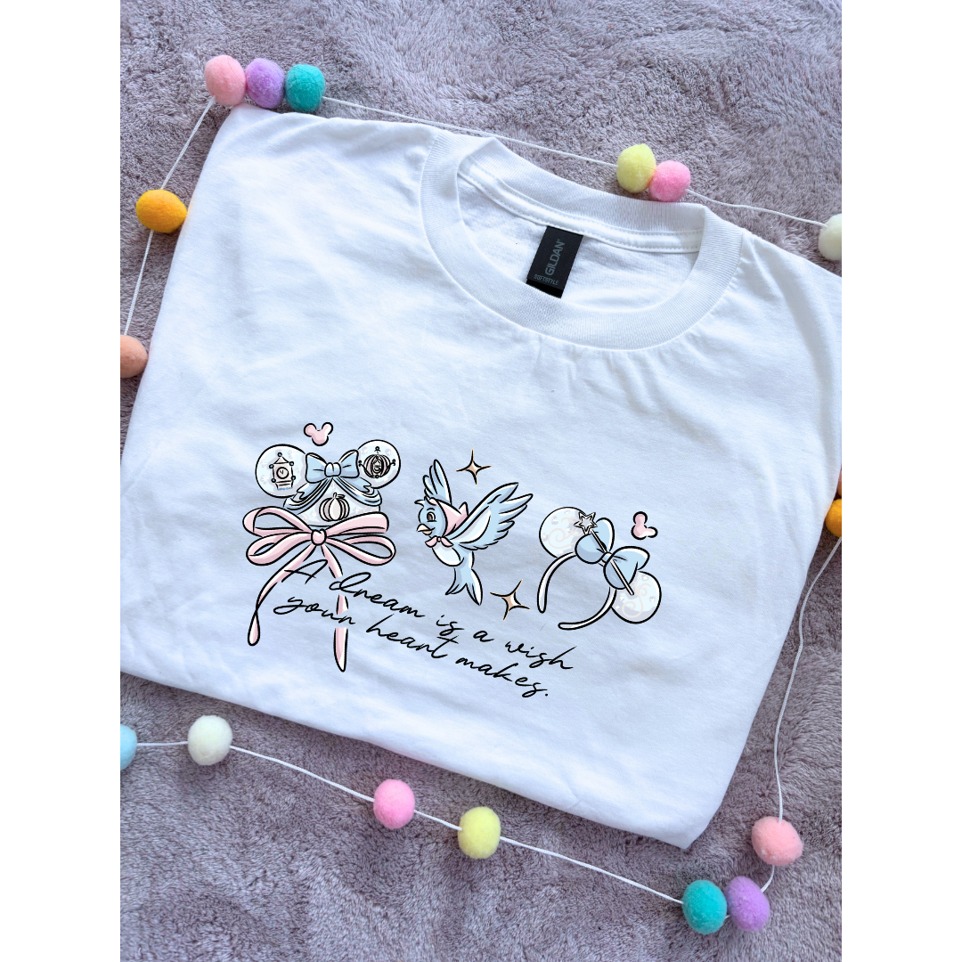 Ballgown Princess Inspired Printed T-Shirt, Princess Movie, Mouse Ears, Princess- Adults & Kids Sizes - Cotton T-Shirt