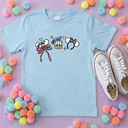 Magical Sailor Duck Bow Printed T-Shirt, Florida, Orlando, Magical World - Adults & Kids Sizes
